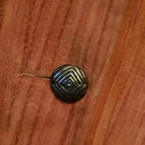 Vintage 80s Suede leather Blazer Padded shoulder Coat Jacket Rare! - Picture 2 of 8